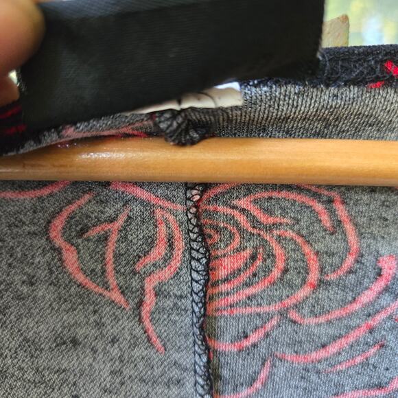 Rue21 Vtg 90s Y2K Whimsigoth Witchy Goth Baddie Bell Sleeve Rose Midi Dress S - Picture 6 of 8